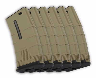 T Tactical Low-Cap Magazine-TAN (45 Rounds, 6pcs/Box)