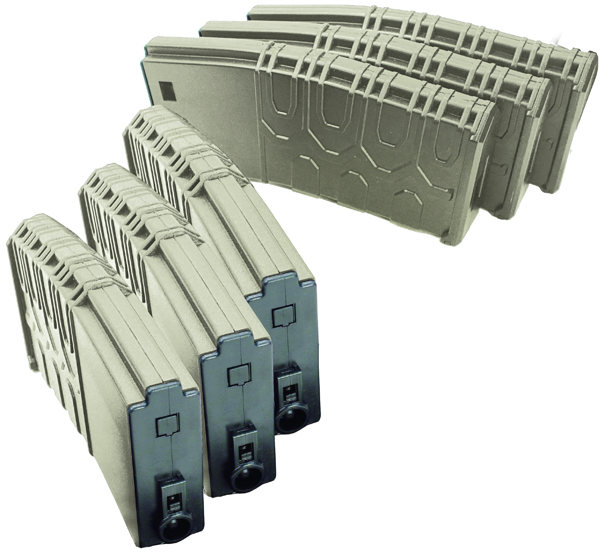 T4 Tactical Hi-Cap Magazine-TAN (300 Rounds, 6pcs/Box)